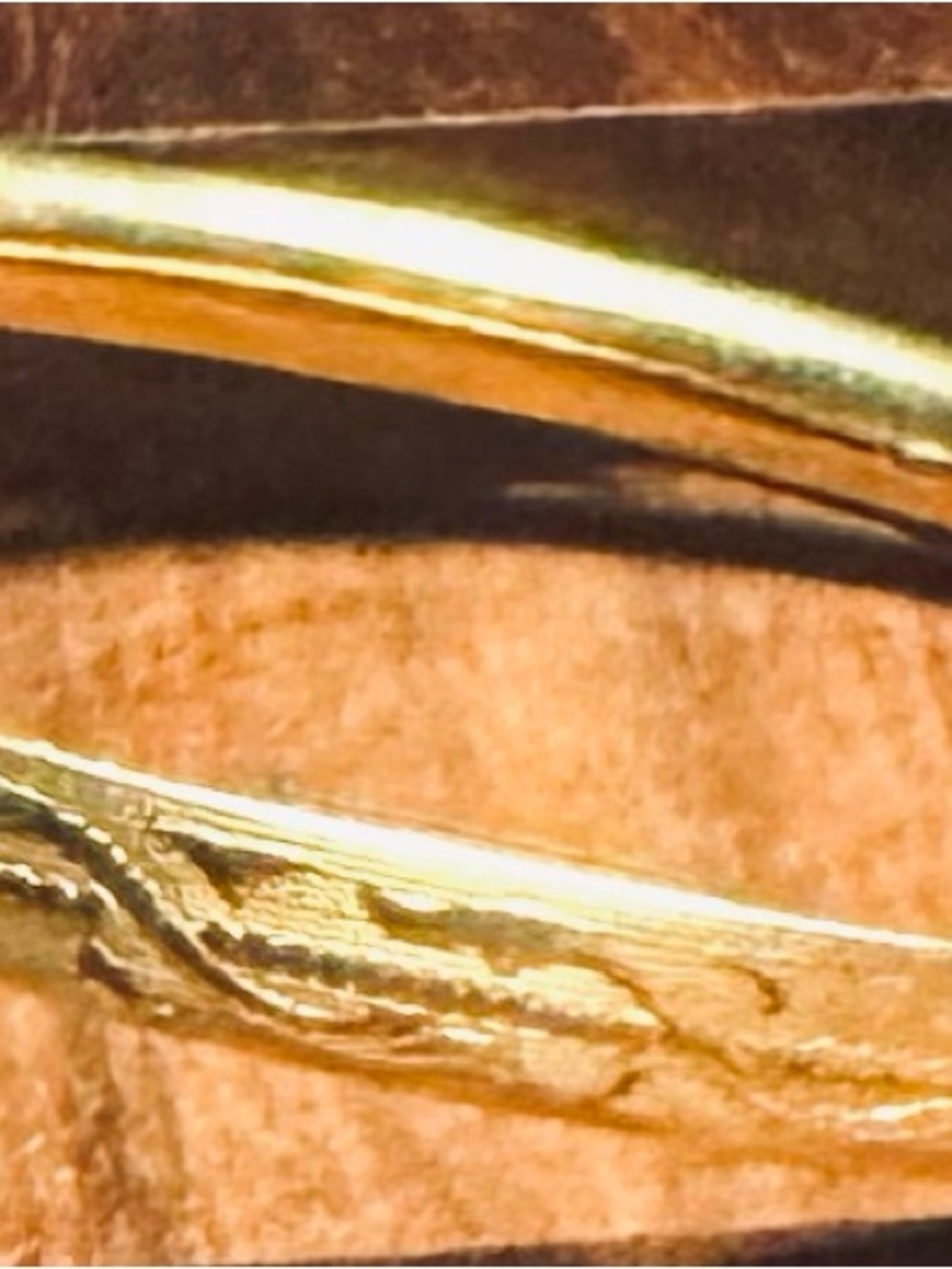 Vintage 12K Gold Filled GF Baby Bangle Hinged Bracelet Ornate - Picture 4 of 6